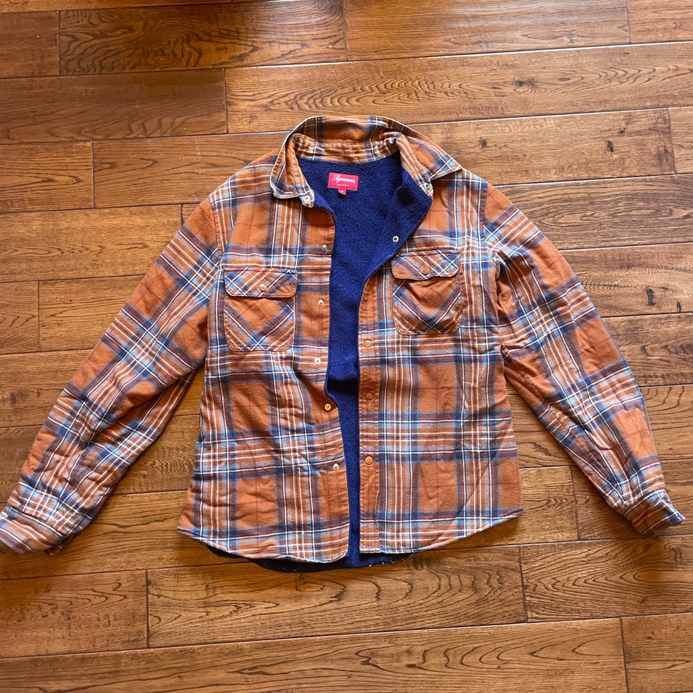 Supreme Vintage Lined Flannel Jacket Like New Condition Size Medium